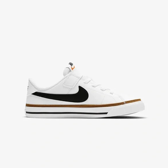 Nike Court Legacy Low White Desert Ochre Little Kids Shoes 11Y-3Y DA5381… - Picture 4 of 6